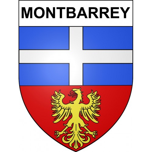 Pegatinas escudo de armas de Montbarrey adhesivo de la etiqueta engomada