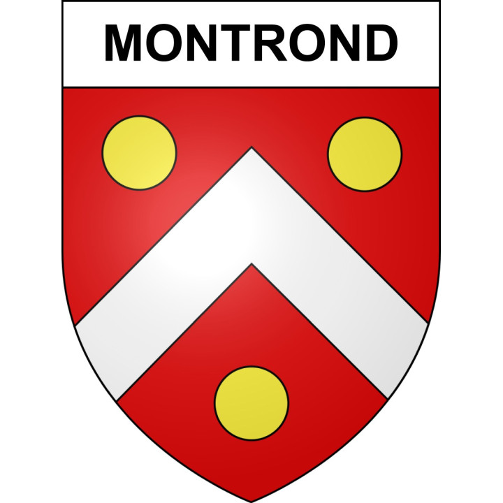 Pegatinas escudo de armas de Montrond adhesivo de la etiqueta engomada