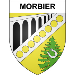 Morbier Sticker wappen, gelsenkirchen, augsburg, klebender aufkleber