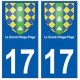 17 Le Grand-Village-Plage blason ville autocollant plaque