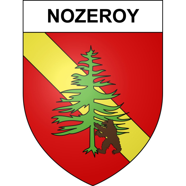 Pegatinas escudo de armas de Nozeroy adhesivo de la etiqueta engomada