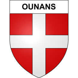 Pegatinas escudo de armas de Ounans adhesivo de la etiqueta engomada