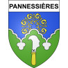Pegatinas escudo de armas de Pannessières adhesivo de la etiqueta engomada