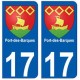 17 Port-des-Barques blason ville autocollant plaque