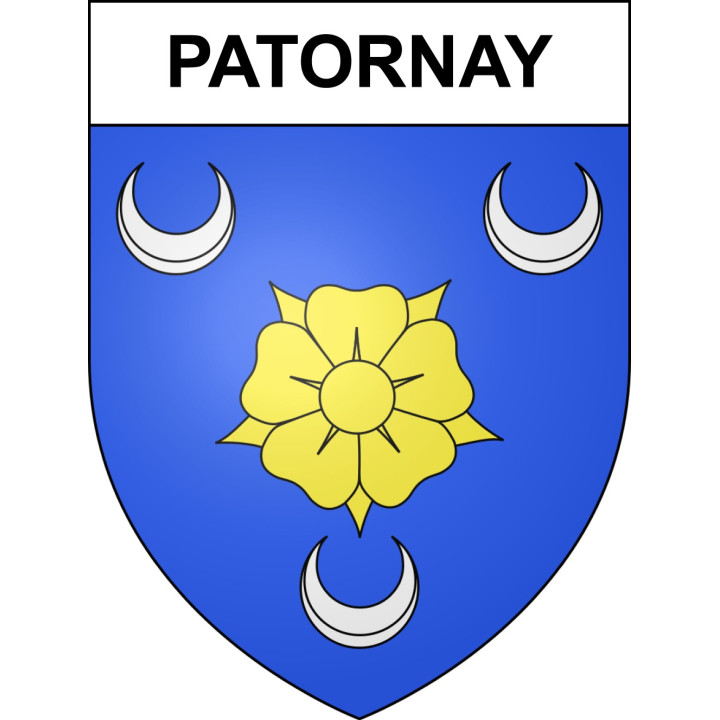 Pegatinas escudo de armas de Patornay adhesivo de la etiqueta engomada