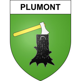 Pegatinas escudo de armas de Plumont adhesivo de la etiqueta engomada