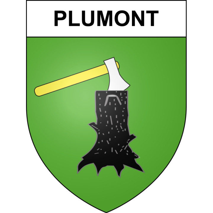 Pegatinas escudo de armas de Plumont adhesivo de la etiqueta engomada