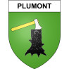 Pegatinas escudo de armas de Plumont adhesivo de la etiqueta engomada