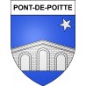 Pont-de-Poitte 39 ville sticker blason écusson autocollant adhésif