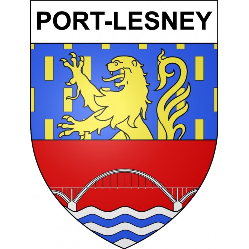 Pegatinas escudo de armas de Port-Lesney adhesivo de la etiqueta engomada