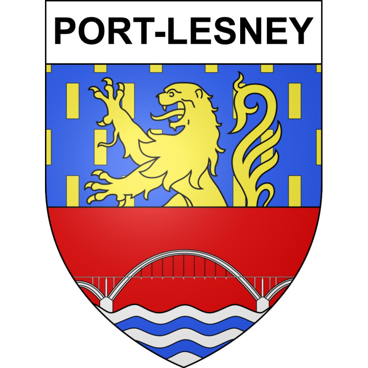 Pegatinas escudo de armas de Port-Lesney adhesivo de la etiqueta engomada