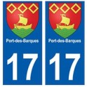 17 Port-des-Barques blason ville autocollant plaque