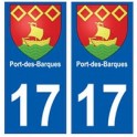 17 Port-des-Barques blason ville autocollant plaque