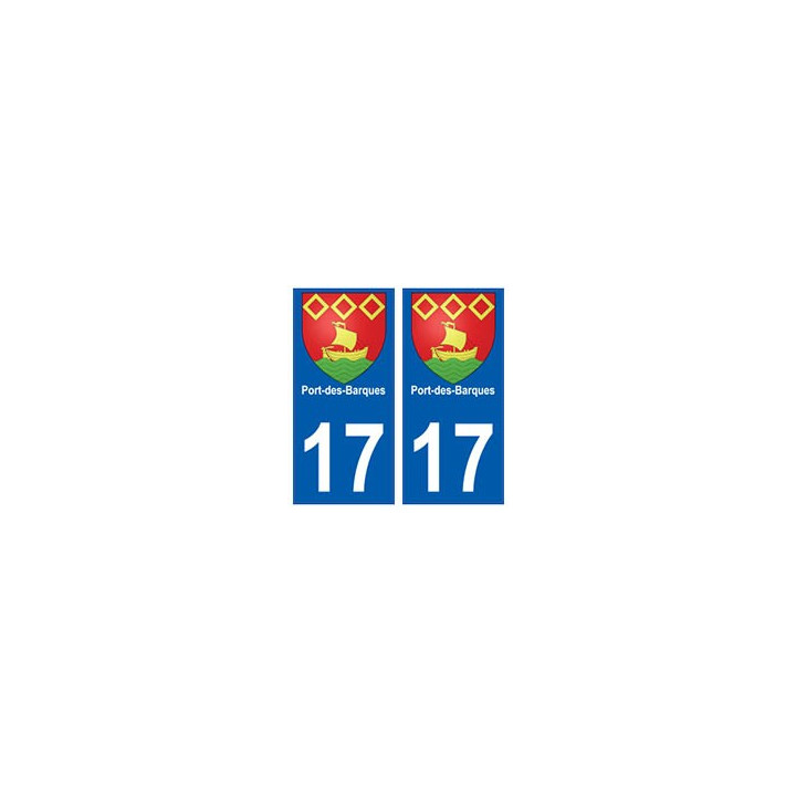 17 Port-des-Barques blason ville autocollant plaque