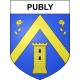 Publy Sticker wappen, gelsenkirchen, augsburg, klebender aufkleber