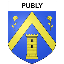 Publy 39 ville sticker blason écusson autocollant adhésif