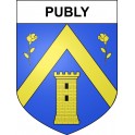 Publy Sticker wappen, gelsenkirchen, augsburg, klebender aufkleber