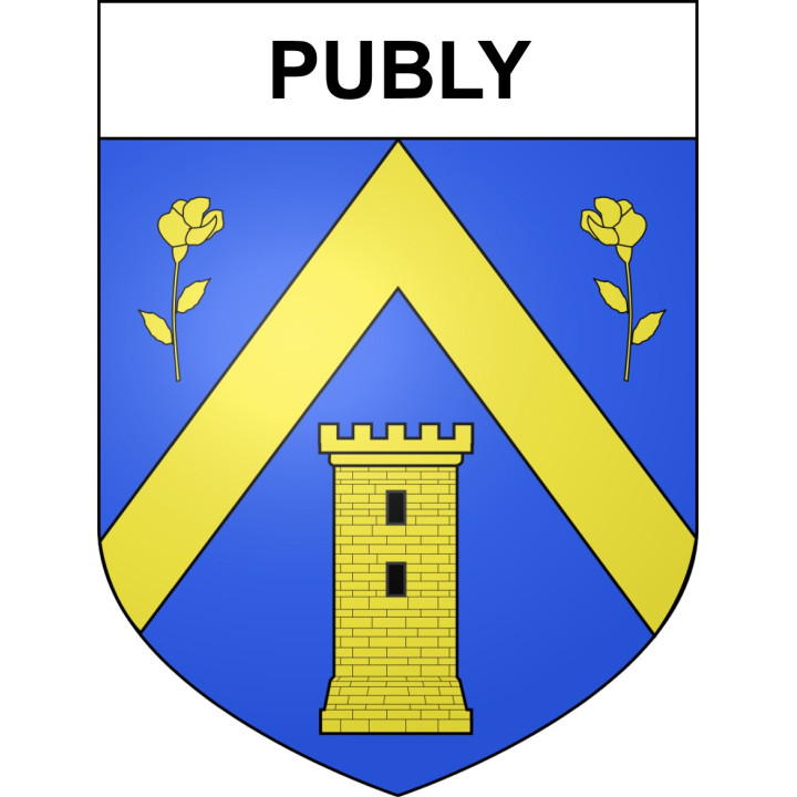 Publy Sticker wappen, gelsenkirchen, augsburg, klebender aufkleber