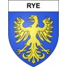 Pegatinas escudo de armas de Rye adhesivo de la etiqueta engomada