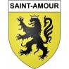 Pegatinas escudo de armas de Saint-Amour adhesivo de la etiqueta engomada