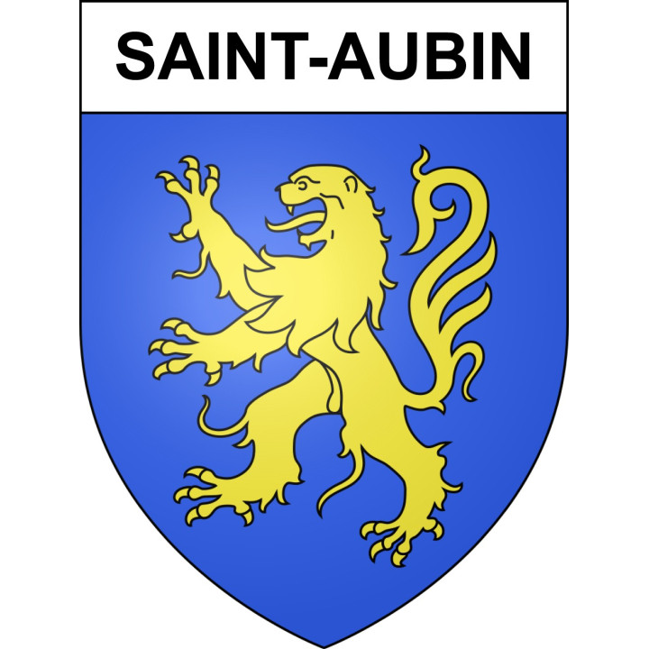 Pegatinas escudo de armas de Saint-Aubin adhesivo de la etiqueta engomada