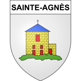 Sainte-Agnès 39 ville sticker blason écusson autocollant adhésif