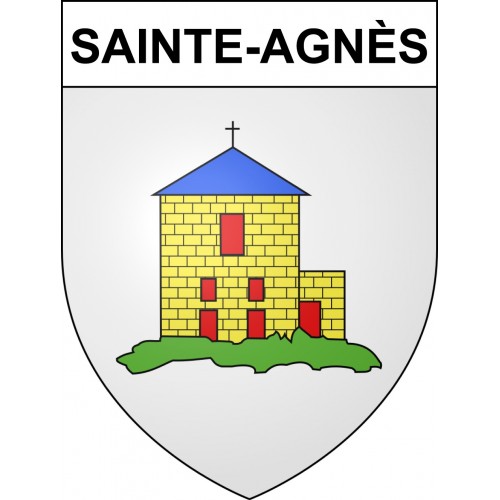Stickers coat of arms Sainte-Agnès adhesive sticker