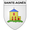 Pegatinas escudo de armas de Sainte-Agnès adhesivo de la etiqueta engomada