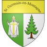 Pegatinas escudo de armas de Saint-Germain-en-Montagne adhesivo de la etiqueta engomada