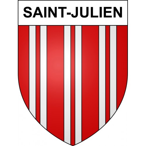 Pegatinas escudo de armas de Saint-Julien adhesivo de la etiqueta engomada