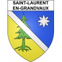 Saint-Laurent-en-Grandvaux 39 ville sticker blason écusson autocollant adhésif