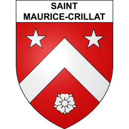 Saint-Maurice-Crillat 39 ville sticker blason écusson autocollant adhésif
