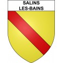 Pegatinas escudo de armas de Salins-les-Bains adhesivo de la etiqueta engomada
