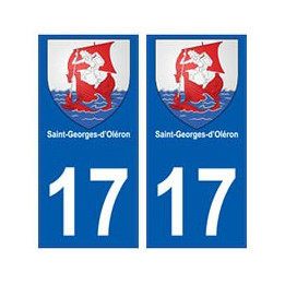 17 Saint-Georges-d'Oléron blason ville autocollant plaque
