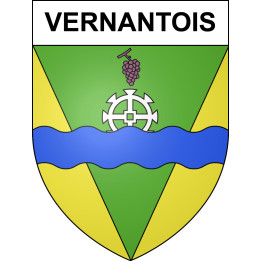 Pegatinas escudo de armas de Vernantois adhesivo de la etiqueta engomada