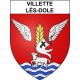 Pegatinas escudo de armas de Villette-lès-Dole adhesivo de la etiqueta engomada
