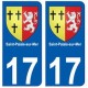 17 Saint-Palais-sur-Mer blason ville autocollant plaque