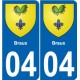 64 Pau-aufkleber plakette ez stadt