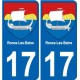17 Ronce-Les-Bains autocollant plaque immatriculation auto ville sticker