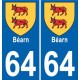 64 Pau placa etiqueta de registro de la ciudad
