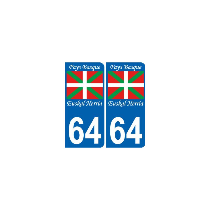 64 Basque Country sticker plate
