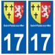 17 Saint-Palais-sur-Mer blason ville autocollant plaque