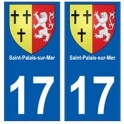 17 a Saint-Palais-sur-Mer stemma della città adesivo piastra
