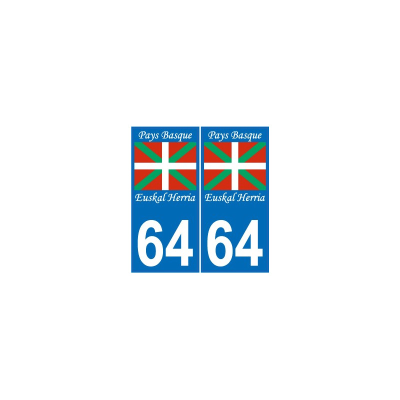 64 paesi Baschi adesivo piastra