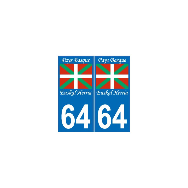 64 País Vasco placa etiqueta