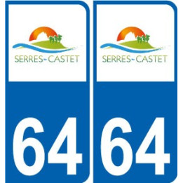 64 Pau logotipo de la etiqueta engomada de la placa de registro de la ciudad