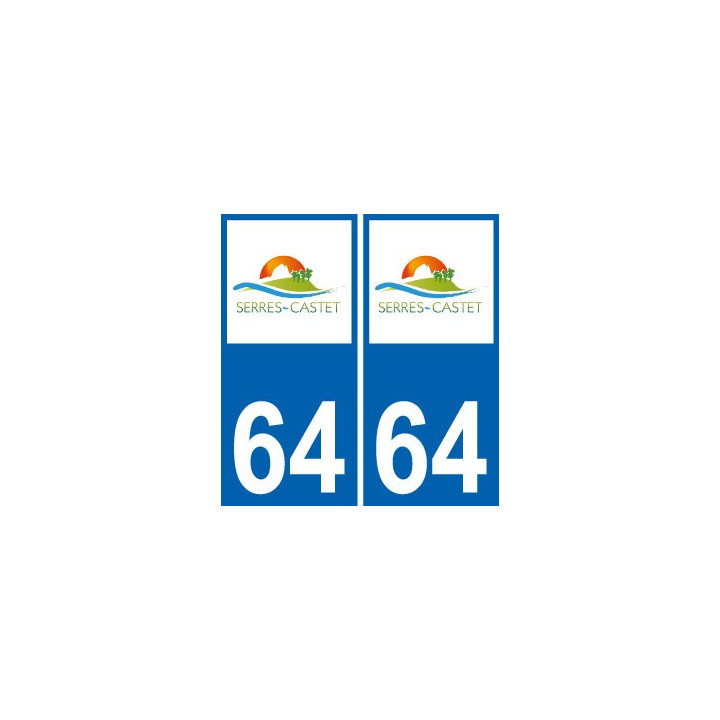 64 Pau logotipo de la etiqueta engomada de la placa de registro de la ciudad