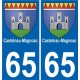 64 Pau placa etiqueta de registro de la ciudad