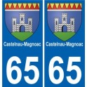 65 Castelnau-Magnoac autocollant plaque immatriculation auto ville sticker