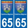 64 Pau placa etiqueta de registro de la ciudad